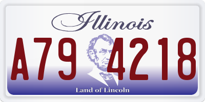 IL license plate A794218