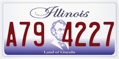 IL license plate A794227