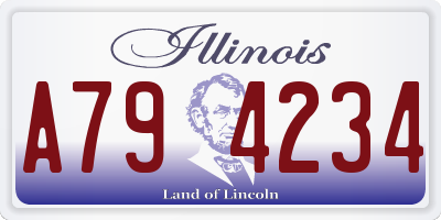 IL license plate A794234
