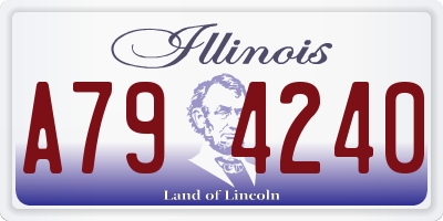 IL license plate A794240