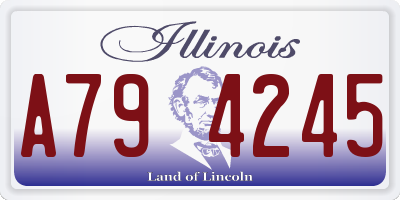 IL license plate A794245