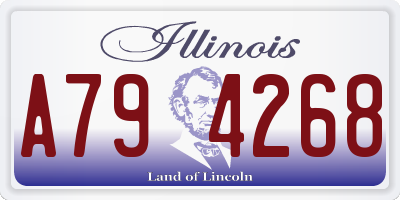 IL license plate A794268