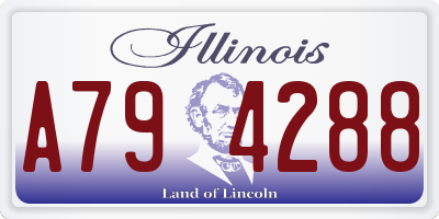 IL license plate A794288