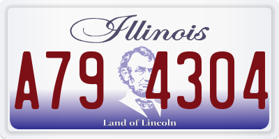 IL license plate A794304