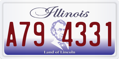 IL license plate A794331