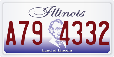 IL license plate A794332