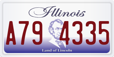 IL license plate A794335