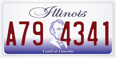 IL license plate A794341