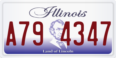 IL license plate A794347