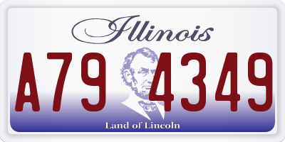 IL license plate A794349