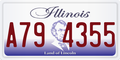 IL license plate A794355