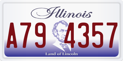 IL license plate A794357