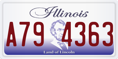 IL license plate A794363