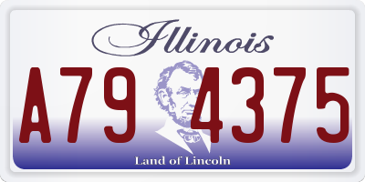 IL license plate A794375