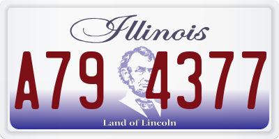 IL license plate A794377