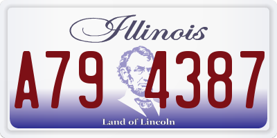IL license plate A794387