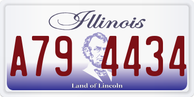 IL license plate A794434
