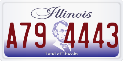 IL license plate A794443