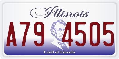 IL license plate A794505