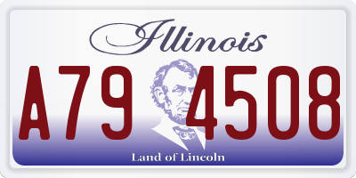 IL license plate A794508