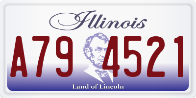 IL license plate A794521