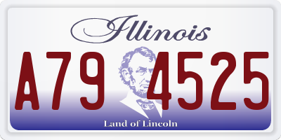 IL license plate A794525