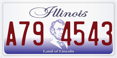 IL license plate A794543