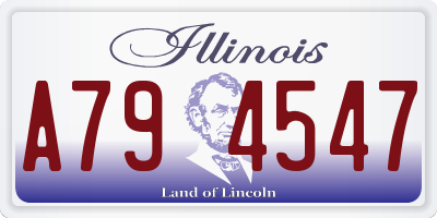 IL license plate A794547