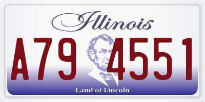 IL license plate A794551