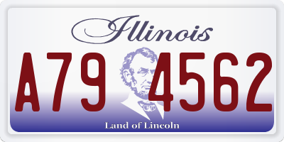 IL license plate A794562