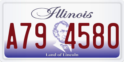 IL license plate A794580
