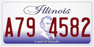 IL license plate A794582