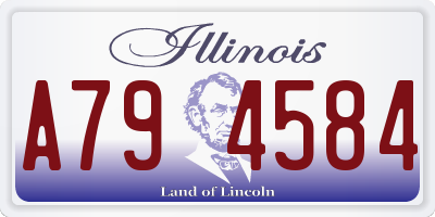 IL license plate A794584
