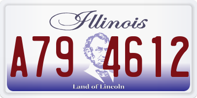IL license plate A794612