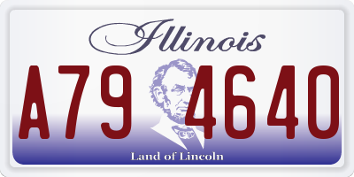 IL license plate A794640