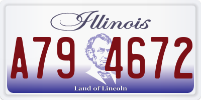 IL license plate A794672