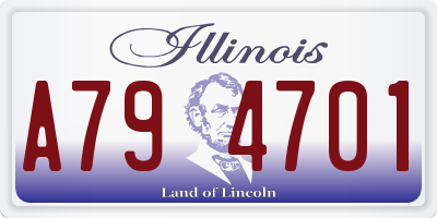 IL license plate A794701