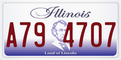 IL license plate A794707