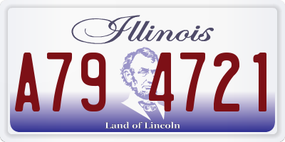 IL license plate A794721