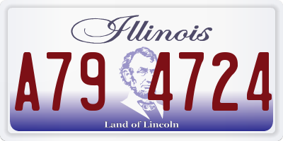 IL license plate A794724