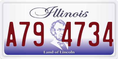 IL license plate A794734