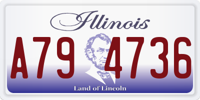 IL license plate A794736
