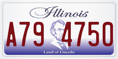 IL license plate A794750
