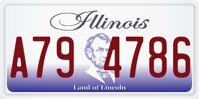IL license plate A794786