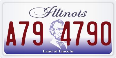 IL license plate A794790