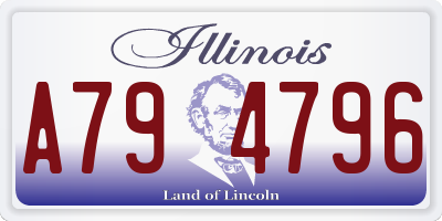 IL license plate A794796
