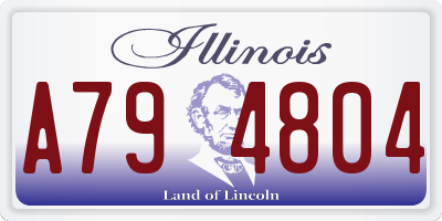 IL license plate A794804