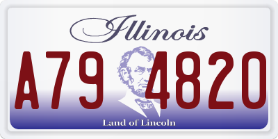 IL license plate A794820