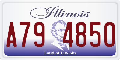 IL license plate A794850