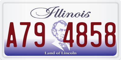IL license plate A794858